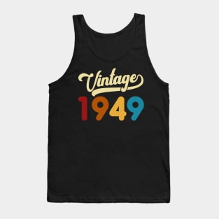 1949 Vintage Gift 71st Birthday Retro Style Tank Top